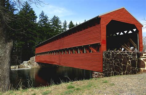 The Sachs Covered Bridge Built In 1854 Is A 100 Foot Town Truss