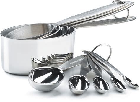 Cuisipro Stainless Steel 9 Piece Measuring Cup and Spoon Set - Walmart ...