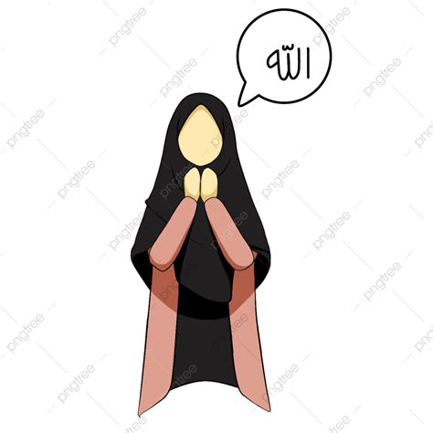 تصوير امرأة تصلي بالحجاب صلى النساء الحجاب Png وملف Psd للتحميل مجانا