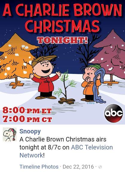 An Advertisement For Charlie Brown Christmas Tonight