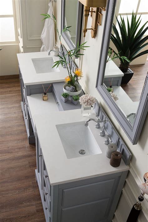 82" De Soto Silver Gray Double Sink Bathroom Vanity