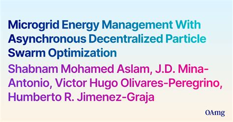 Pdf Microgrid Energy Management With Asynchronous Decentralized