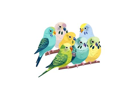 Cartoon Budgies Graphic By Gornidesign · Creative Fabrica