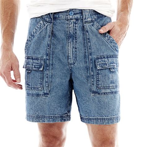 St Johns Bay Hiking Shorts Light Indigo Denim Size 44 At Amazon Mens