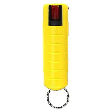 12 Ounce Clamshell Pepper Spray With Clip And Keychain Yellow Code