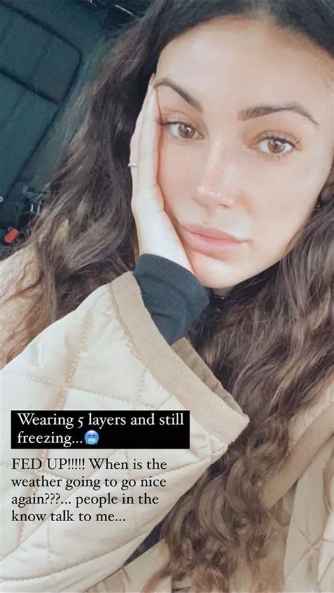 Michelle Keegan Laments The Uk S Dreary Weather As She Shares Fed Up Make Up Free Selfie