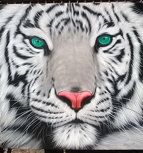 White Tiger Painting Oil Painting On Canvas X Pintura Del Tigre