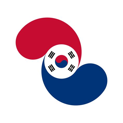 South Korea Flag Logo Tattoo Sticker Print Stamp Seal And Etc
