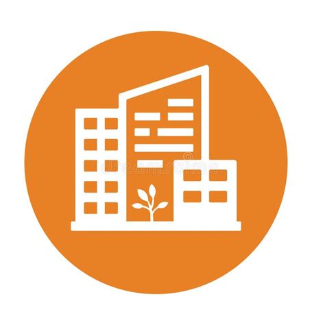 City House Company Buildings Icon Orange Color Vector Eps Stock