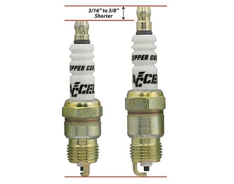 Pack Of 4 Accel 0416s 4 Shorty Copper Core Spark Plug Spark Plugs