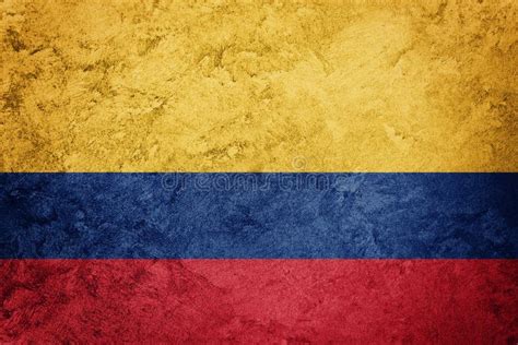Grunge Colombia Flag Colombian Flag With Grunge Texture Stock Photo