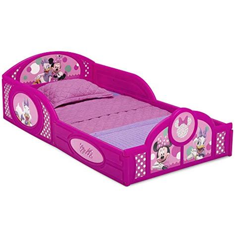 Disney Minnie Mouse Plastic Sleep And Play Toddler Bed With Attached