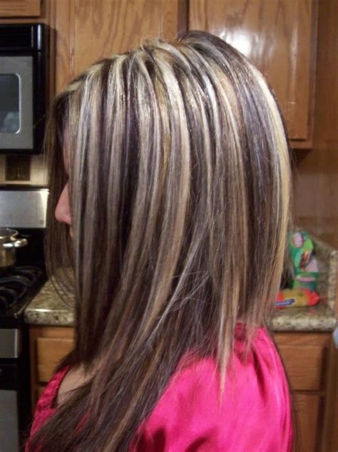 This is one of the more popular shades of brown hair color right now. chunky highlights on short hair - Google Search | Brown ...