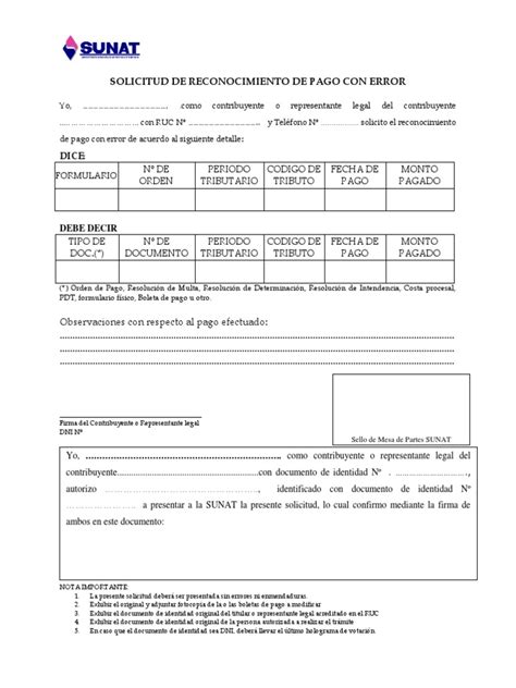 Solicitud De Pago Pdf Riset