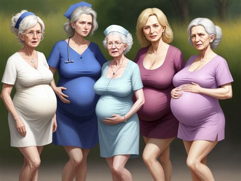 X Converter Group Of Pregnant Granny Nurse Naturist