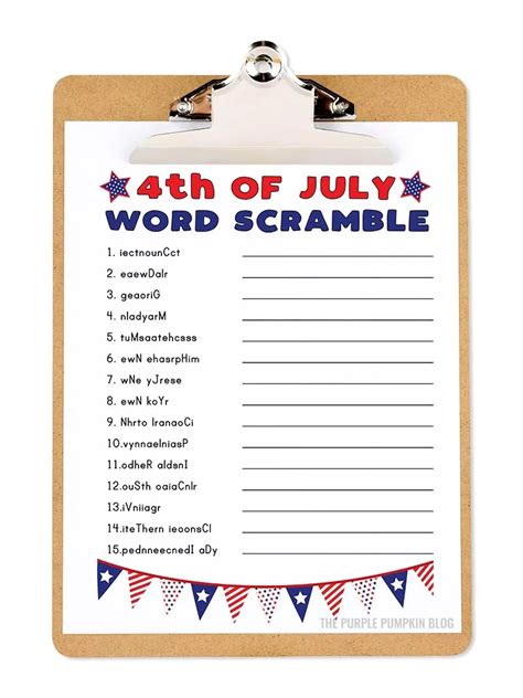 4th Of July Printable Games Printable Word Searches