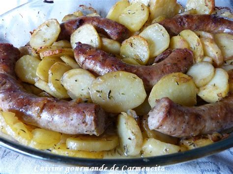 Saucisse de Toulouse confite et pommes de terre fondantes