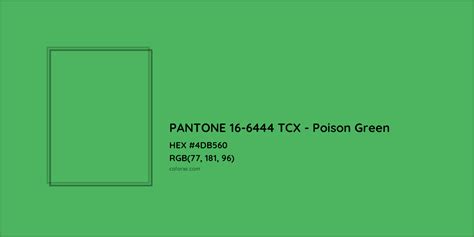 About Pantone 16 6444 Tcx Poison Green Color Color Codes Similar