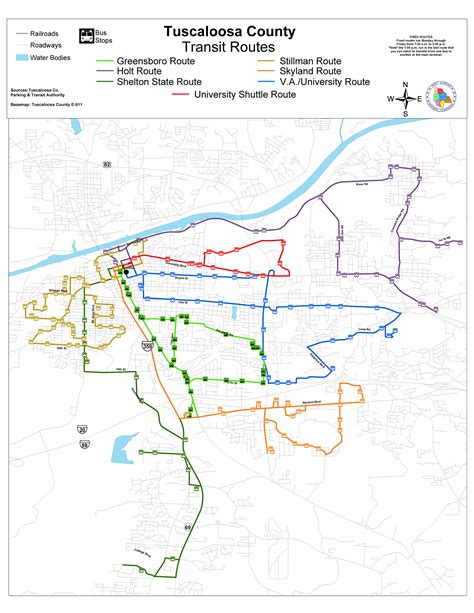 Tuscaloosa Transit Authority Route Information