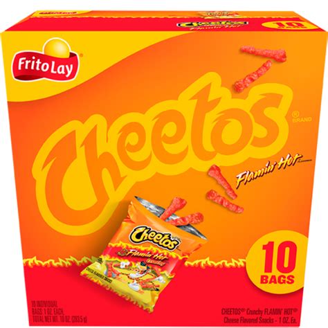 Cheetos® Crunchy Flamin Hot® Cheese Flavored Snacks 10 Multi Pack Cheetos