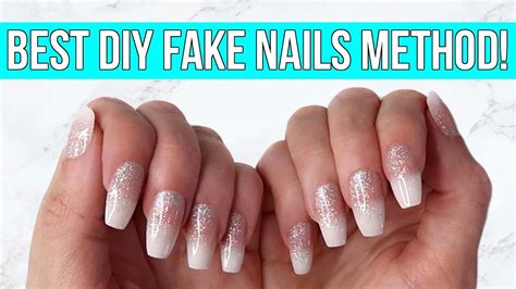 • have a very thin and even coat of nail glue on the natural nail bed. DIY FAKE NAILS AT HOME! No acrylic, easy, lasts 3 weeks! - Beauty Top News