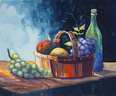 Still Life In Watercolours Painting By Karon Melillo Devega Fine Art