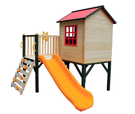 Outdoor Wooden Children Kids Cubby House With Slide Buy Kids Cubby