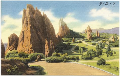 From left to right greyhound bus terminal blue spruce restruant chief theater. File:Garden of the Gods, Pikes Peak Region, Colorado ...