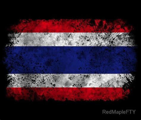 Vintage Thailand Flag By Redmaplefty Redbubble Thailand Flag Flag