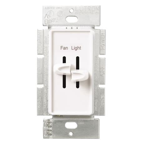 Single pole light switch wiring diagram with electrical outlets connected. Lutron Skylark 1.5 Amp Single-Pole 3-Speed Combination Fan and Light Control, White-S2-LFSQH-WH ...
