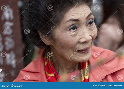 Japan Kyoto 04 05 2017 Mature Asian Woman Editorial Stock Photo