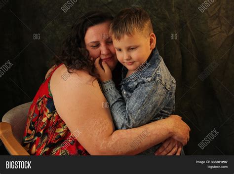 Fat Mother Hugs Son Image And Photo Free Trial Bigstock