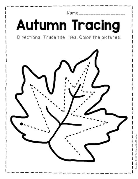 This free and printable worksheet by momjunction will help your toddlers practice tracing numbers at home. Tracing Fall Preschool Worksheets 4 - The Keeper of the Memories
