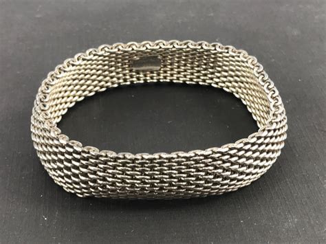 Tiffany And Co Sterling Silver Somerset Mesh 15mm Bracelet — Queen May