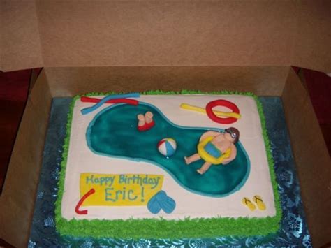 Swimming Pool Cake Pool Birthday Cakes Pool Cake Swimming Pool Cake
