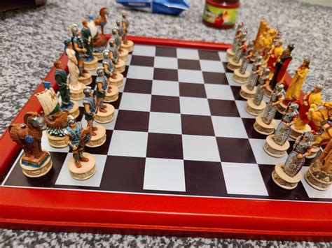 The Trojan War Chess Set Rare Handpainted Ebay