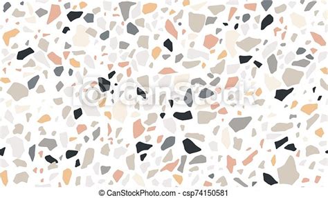 Vector Terrazzo Texture Modern Surface Abstract Seamless Pattern