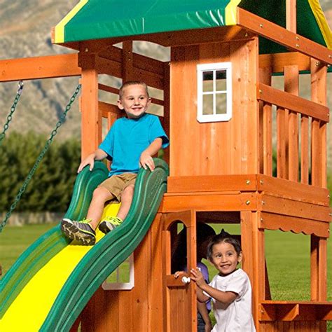 Backyard Discovery Oakmont All Cedar Wood Playset Swing Set Pricepulse