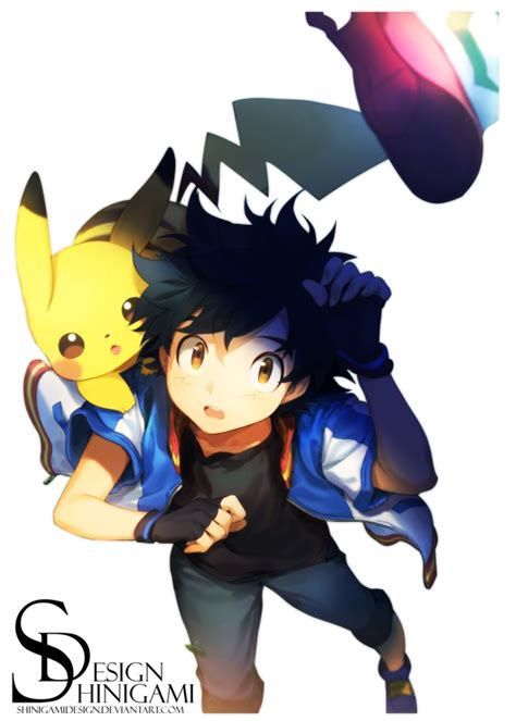 Ash And Pikachu Render By Shinigamidesign On Deviantart