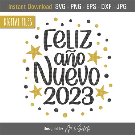 Feliz Año Nuevo 2023 Svg Gelukkig Nieuwjaar 2023 Svg Spaans Etsy