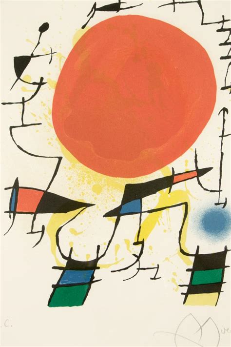 Sold Price Joan Miro Red Sun Lithograph 1972 Invalid Date Edt