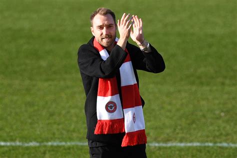 christian eriksen unveiled in front of brentford fans as denmark star returns to pitch in