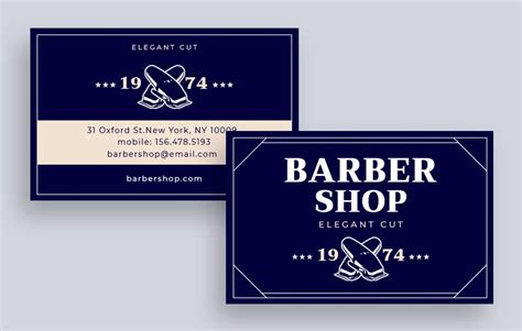 Design This Simple Elegant Cut Barber Shop Business Card Template Online