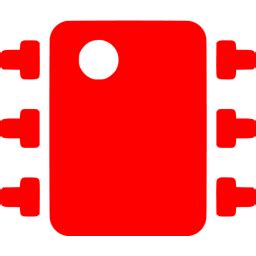 Red integrated circuit icon - Free red integrated circuit ...
