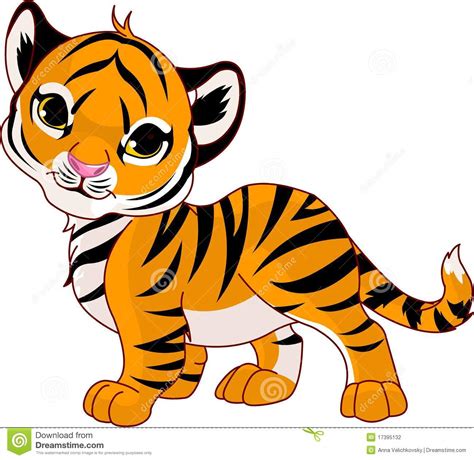This is a super simple drawing lesson for young artists. Walking baby tiger stock vector. Illustration of baby ...