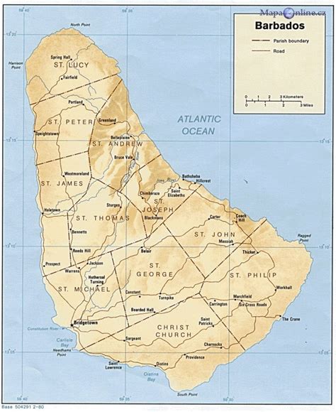 Mapa Barbadosu MapaOnline Cz