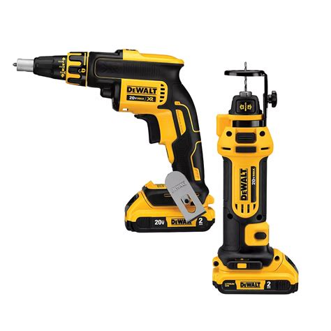 Dewalt 20v Max Xr Lithium Ion Cordless Brushless Drywall Screwgun And Cordless Cut Out Tool