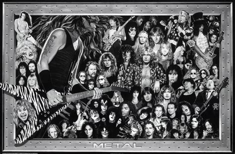 metal heavy metal collage music poster print poster 36x24 sold by art