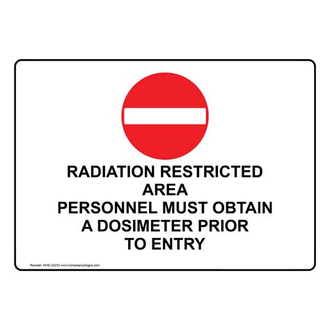 Restricted Access Radiation Sign Radiation Restricted Area Personnel
