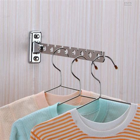 Stainless Steel Folding Swing Clothes Hanger Wall Mounted Clothes